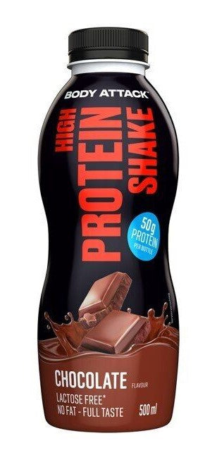 Body Attack High Protein Shake (500ml) Chocolate