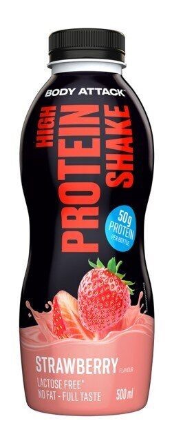 Body Attack High Protein Shake (500ml) Strawberry