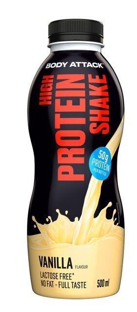 Body Attack High Protein Shake (500ml) Vanilla