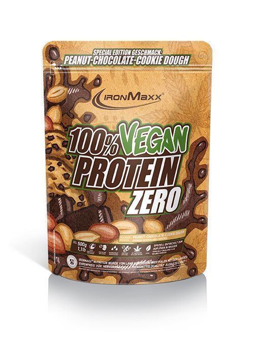 IronMaxx 100% Vegan Protein Zero (500g Beutel) Peanut Chocolate Cookie Dough