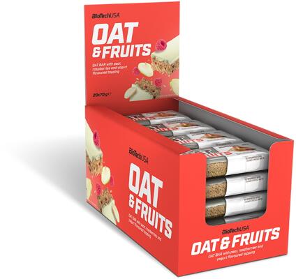 BioTech USA Oat & Fruits Haferriegel. 20 x 70 g Riegel
