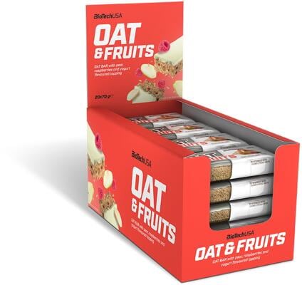 BioTech USA Oat & Fruits Haferriegel. 20 x 70 g Riegel
