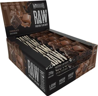 Warrior Raw Protein Flapjacks. 12 x 75g Riegel.