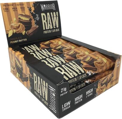 Warrior Raw Protein Flapjacks. 12 x 75g Riegel.