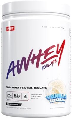 VAST Sports AWhey - 100% Whey Protein Isolate, 900 g Dose
