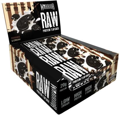 Warrior Raw Protein Flapjacks. 12 x 75g Riegel.