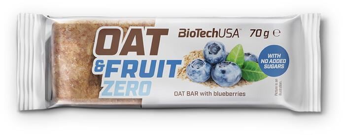 BioTech USA Oat & Fruits Zero Haferriegel. 20 x 70 g Riegel. Heidelbeere