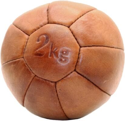 Forma Fisico Vintage Retro Medizinball aus Echtleder