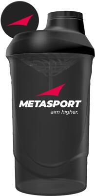 Metasport Shaker. 600 ml. Schwarz