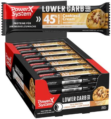 Power System Lower Carb Bar. 28 x 40 g Riegel