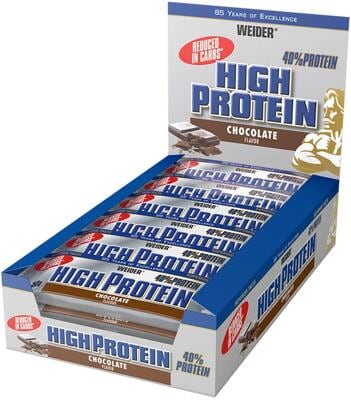 Weider 40% High Protein Bar. 24 x 50 g Riegel