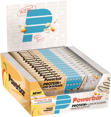 PowerBar Protein Plus Low Sugars Immune Support Bar. 16 x 35 g Riegel