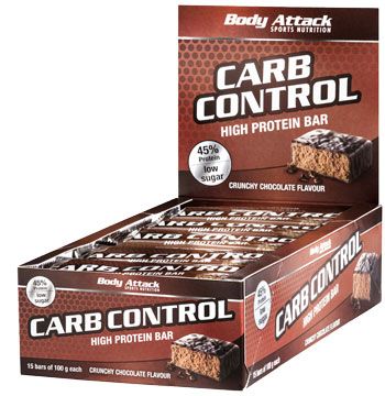 Body Attack Carb Control (15x100g Riegel) Crunchy Chocolate