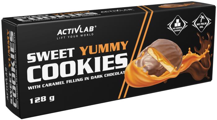 Activlab Sweet Yummy Cookies. 8 x 16 g. Nut filling in Milk Chocolate