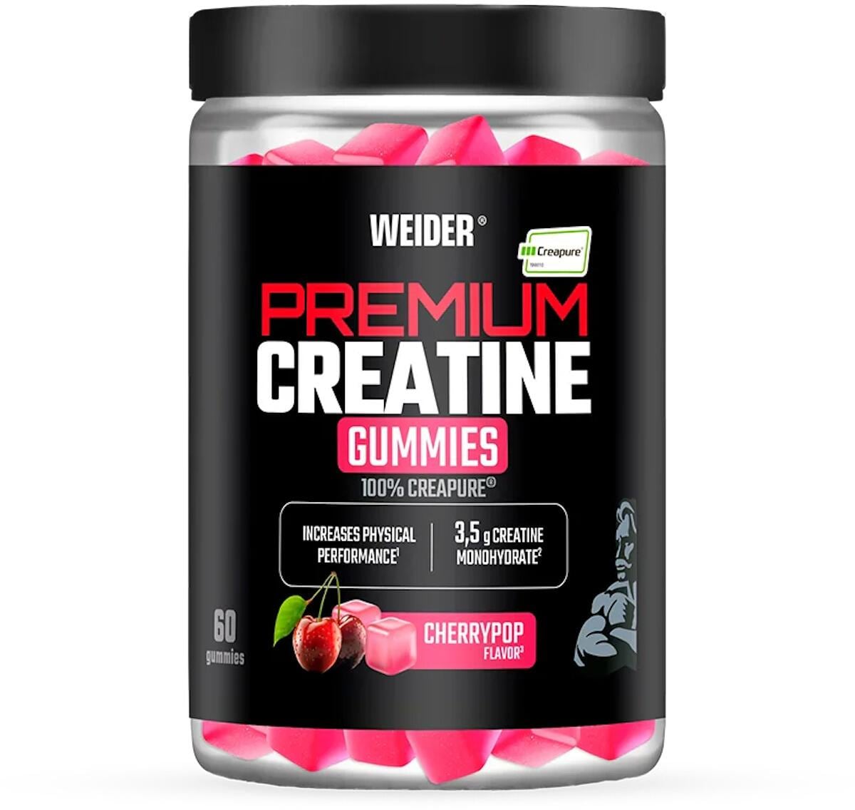 Weider Premium Creatine Gummies, 60 Gummies, Cherry Pop