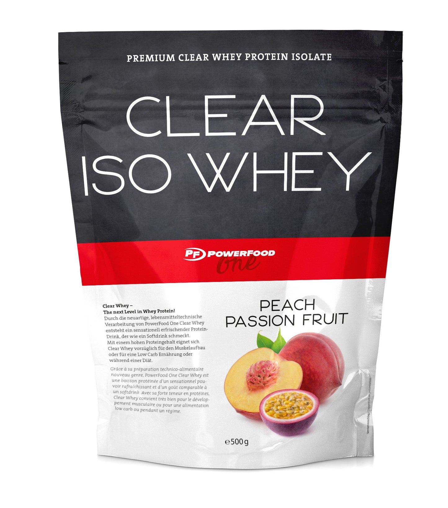 PowerFood One Clear Iso Whey (500G Beutel)  Peach Passion Fruit
