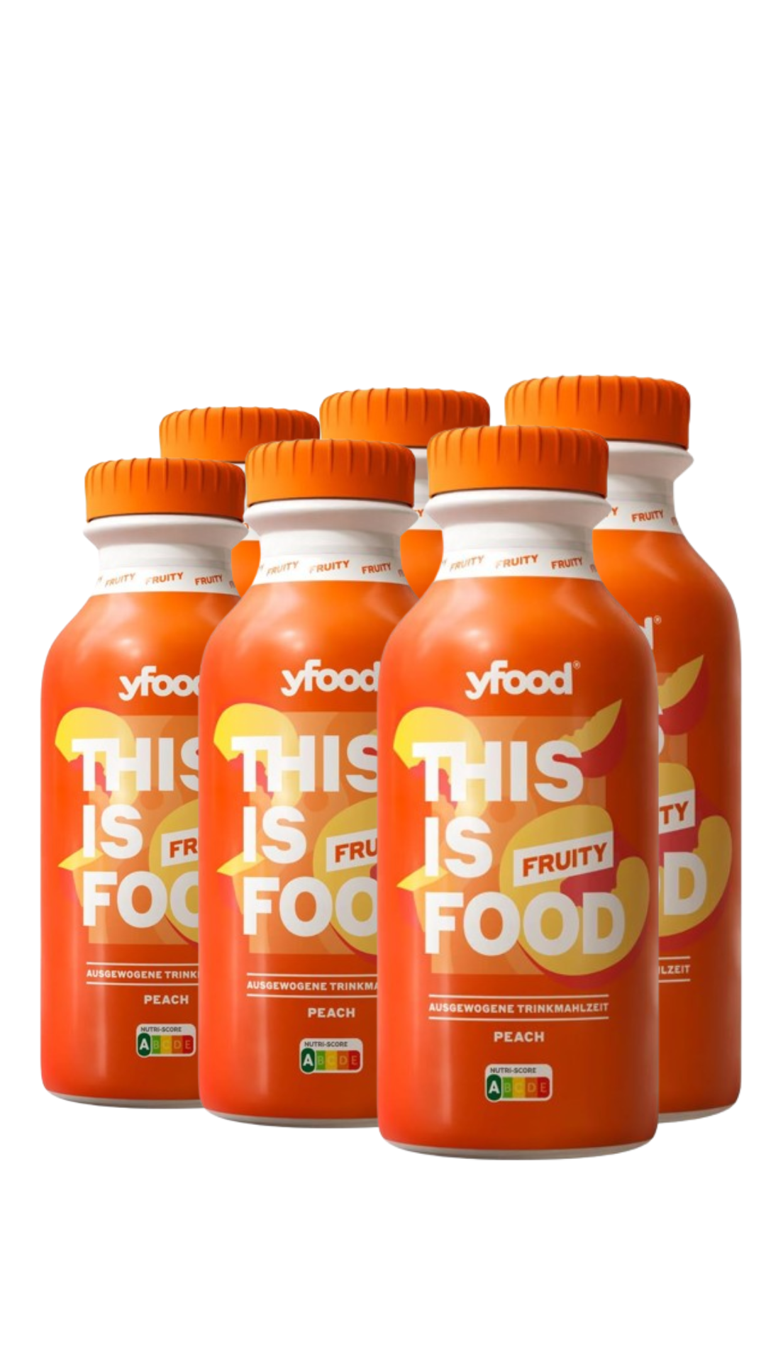 yfood fruity Drinks - Trinkmahlzeit (6 x 500ml) Peach