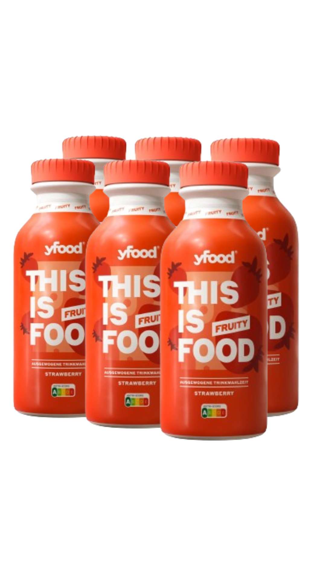 yfood fruity Drinks - Trinkmahlzeit (6 x 500ml) Strawberry