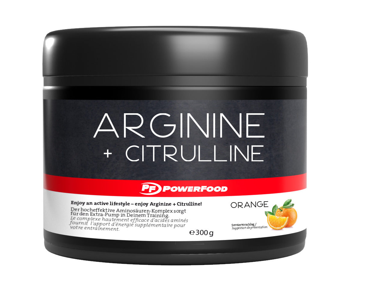 PowerFood Arginine + Citrulline (300g Dose)  Orange