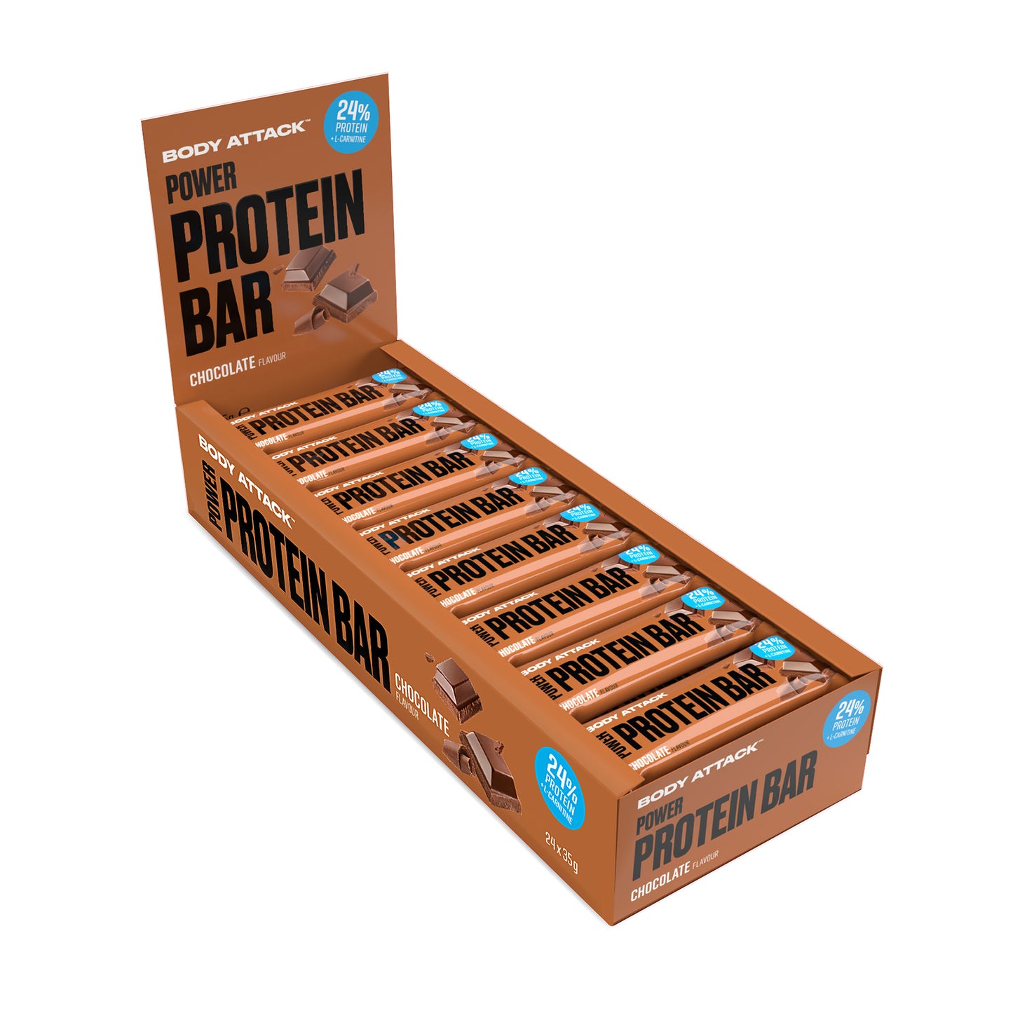 Body Attack Power Protein Bar (24 x 35g)  Schoko