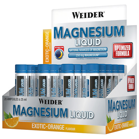 Weider Magnesium Liquid (20 Ampullen à 25ml) exotic-orange