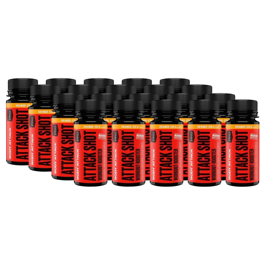 Body Attack Attack Shot (20 x 60ml)  Orange-Cola