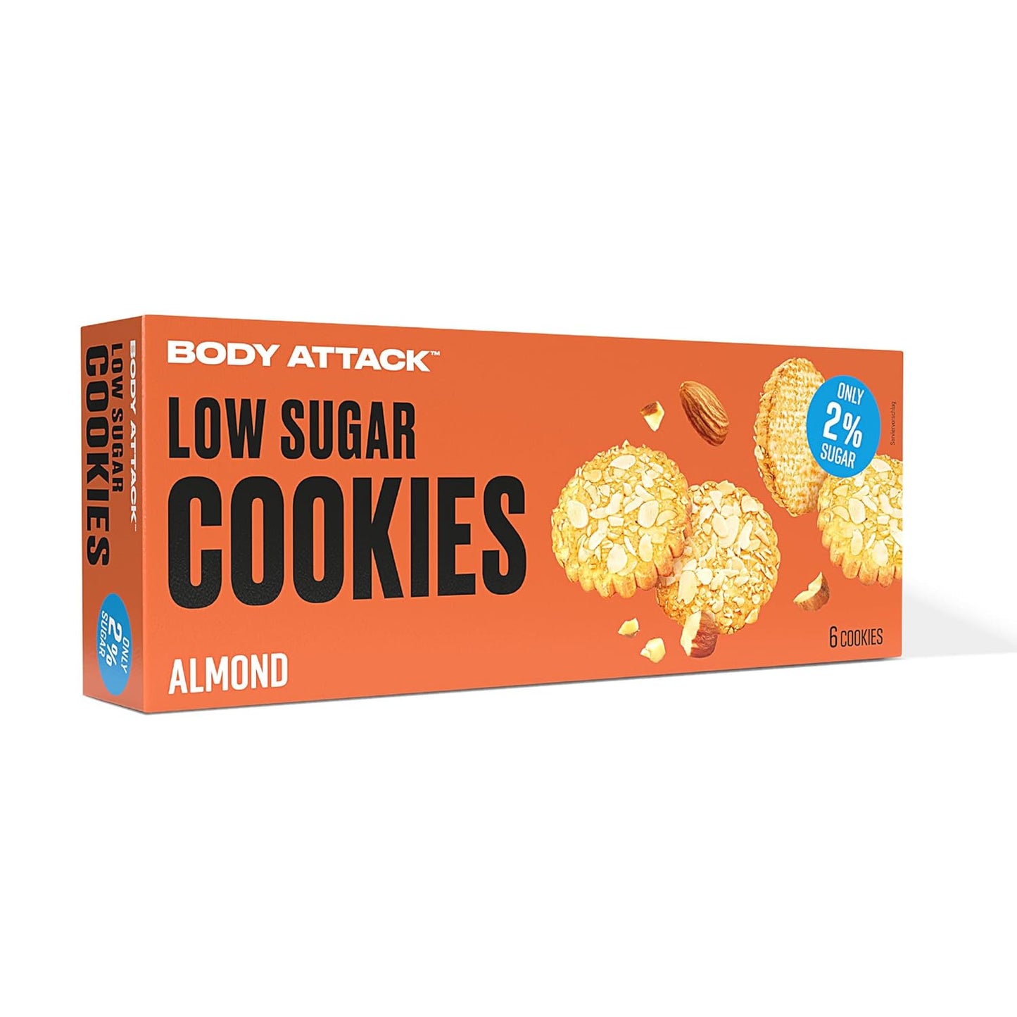 Body Attack Low Sugar Cookies (115g) Mandel
