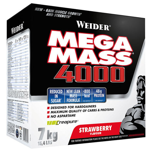 Weider Mega Mass 4000 (7000g Beutel) Erdbeer