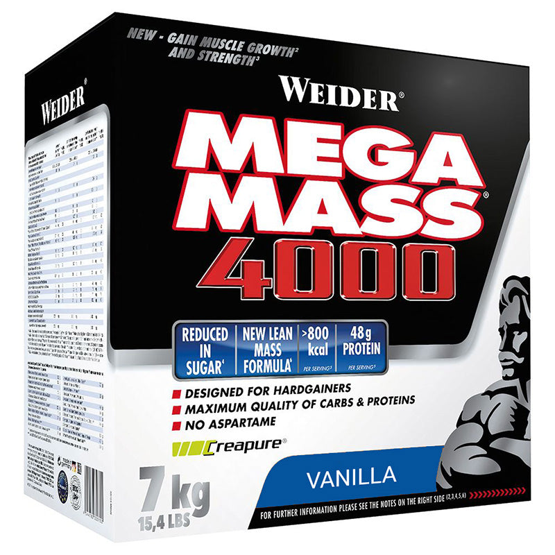 Weider Mega Mass 4000 (7000g Beutel) Vanille