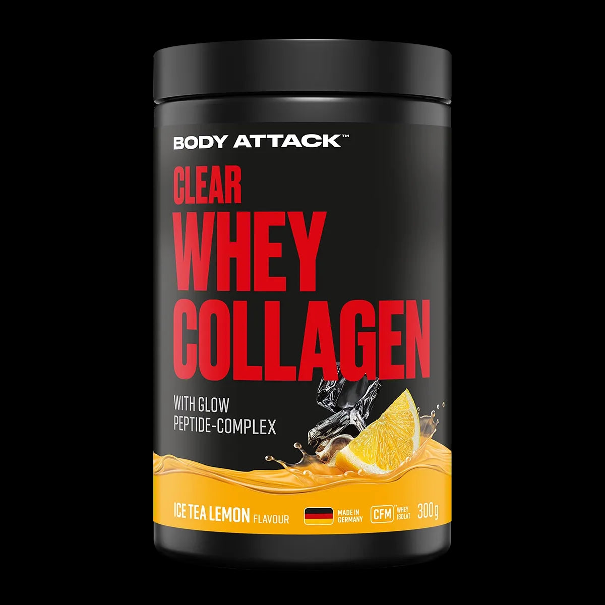 Body Attack Clear Whey Collagen (300G Dose)  Ice Tea Lemon