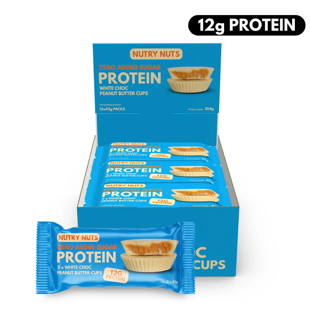 Nutry Nuts Cups (12 x 42g) White Choc Peanut Butter Cups