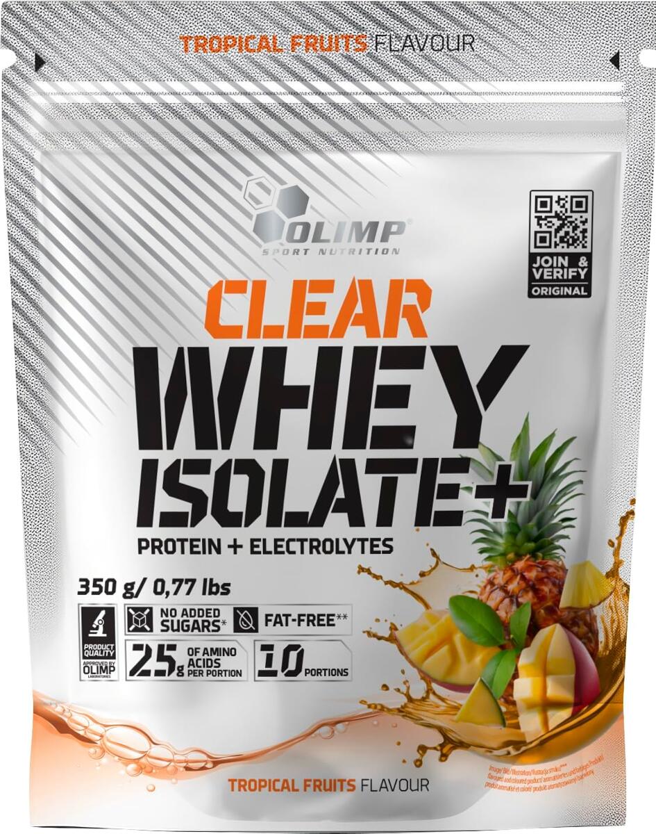 Olimp Clear Whey Isolate Protein + Electrolytes (350g Beutel)  Tropical Fruits