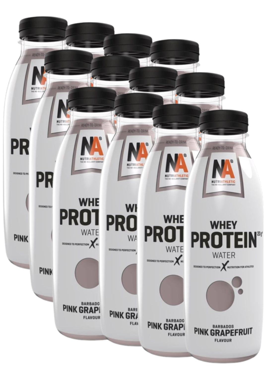 Nutri Athletic Whey Protein Water (12 x 500ml)  Pink Grapefruit