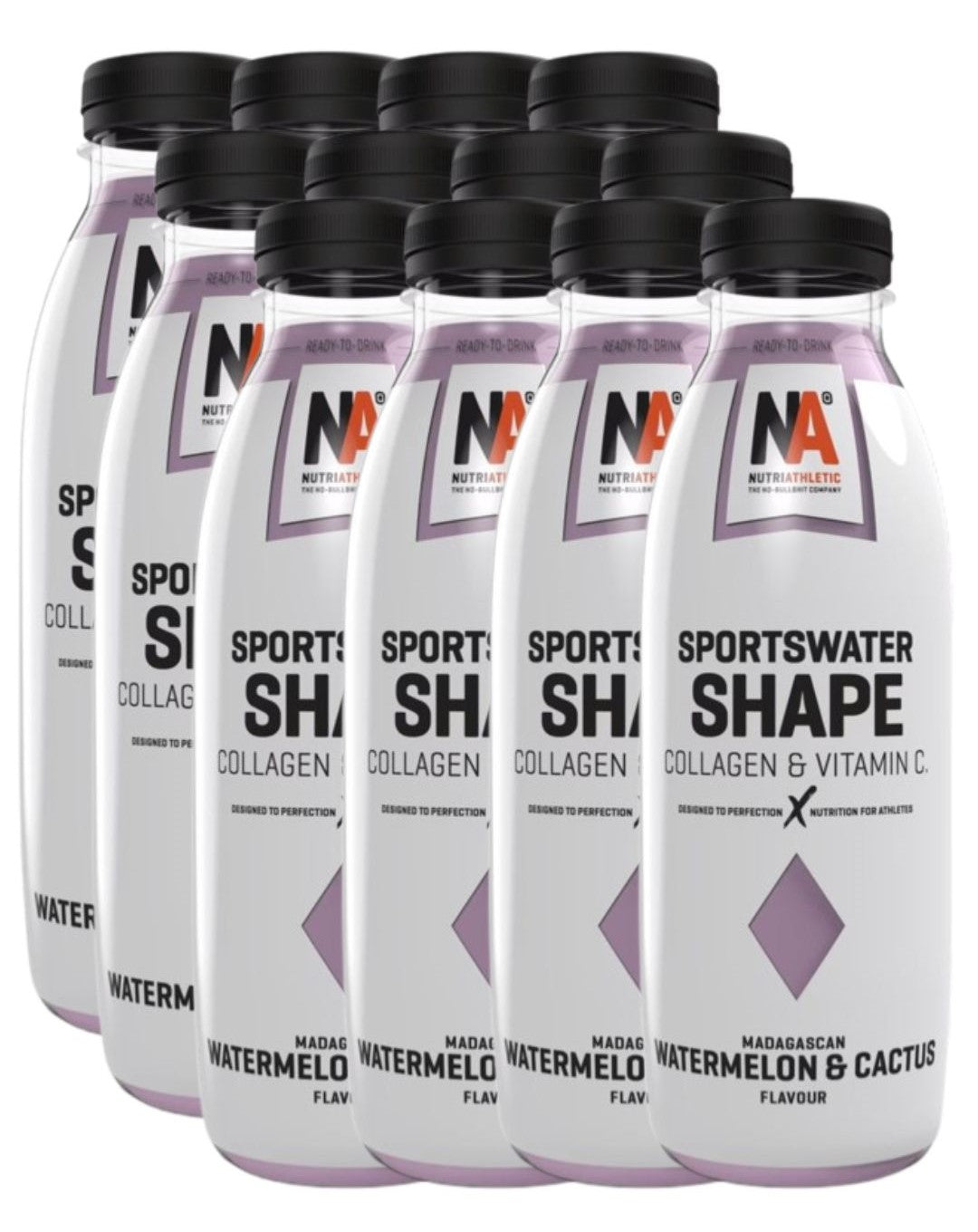 Nutri Athletic Sportswater Shape (12 x 500ml)  Watermelon & Cactus