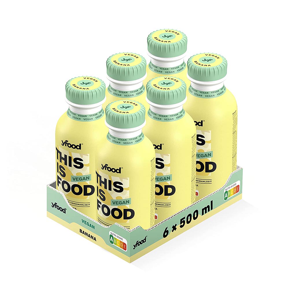 yfood Vegan Drinks - Trinkmahlzeit (6 x 500ml) Chocolate