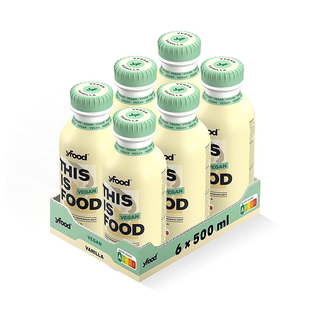 yfood Vegan Drinks - Trinkmahlzeit (6 x 500ml) Vanilla
