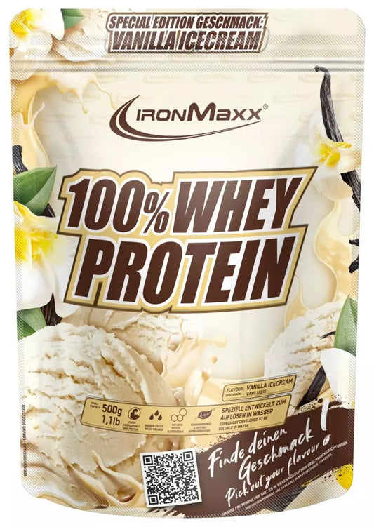 IronMaxx 100% Whey Protein (500g Beutel) French Vanilla Cream