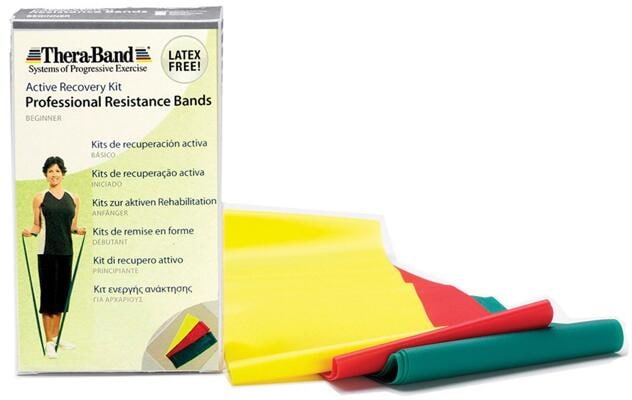 TheraBand latexfreie ‹bungsb‰nder im Set. 3 x 1.50 m (leicht + mittel stark + stark)