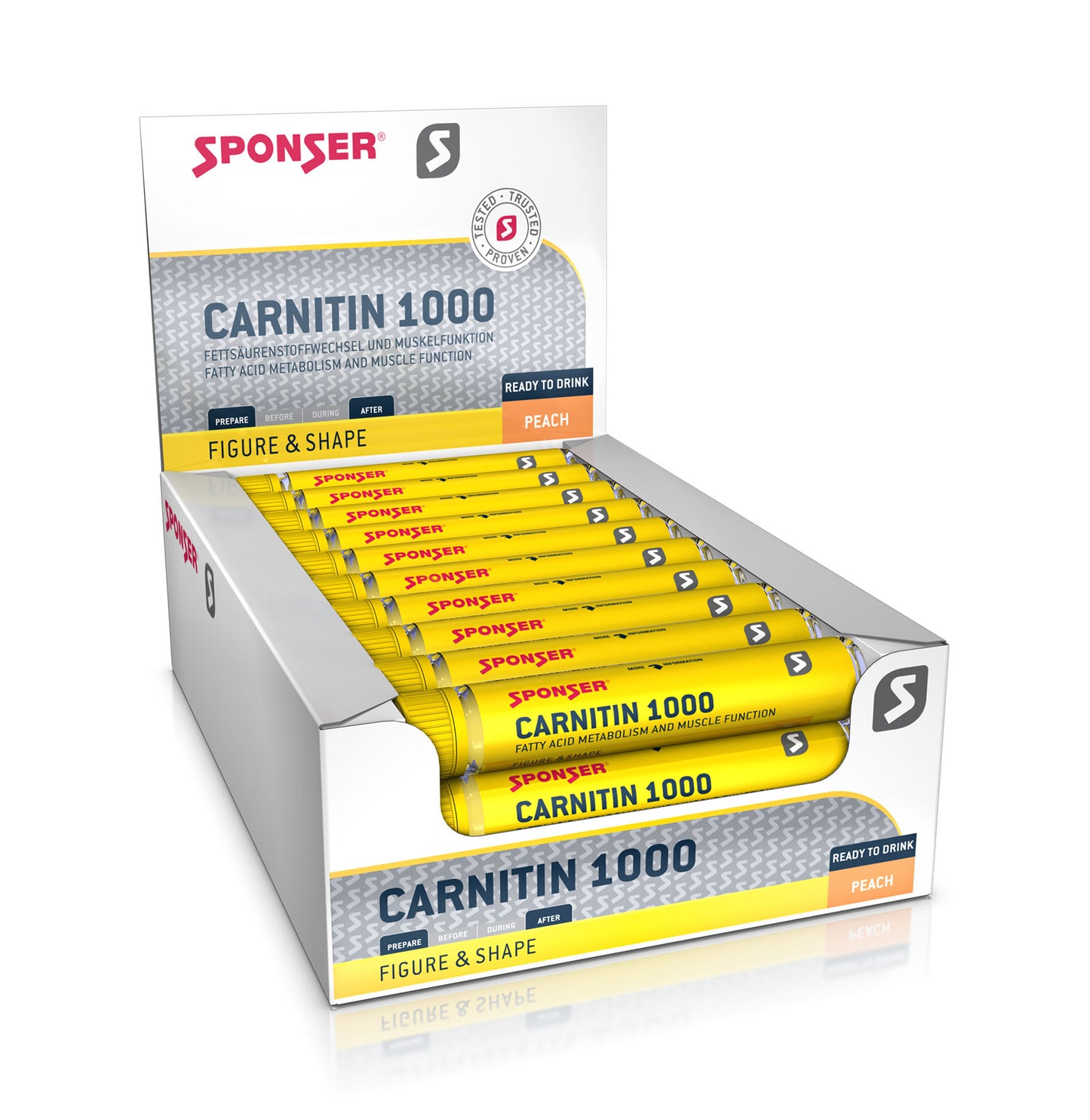 Sponser Carnitin 1000mg Ampullen (30 x 25ml) Peachy Peach Parfait