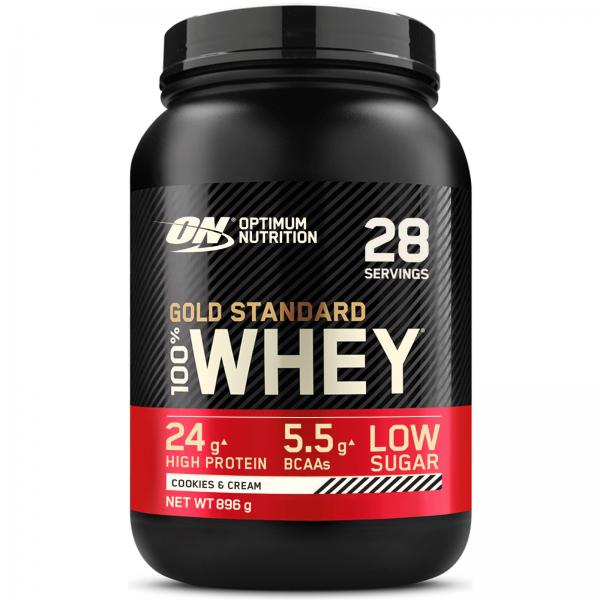 Optimum Nutrition 100% Whey Gold Standard (908g Dose)  Cookies and Cream