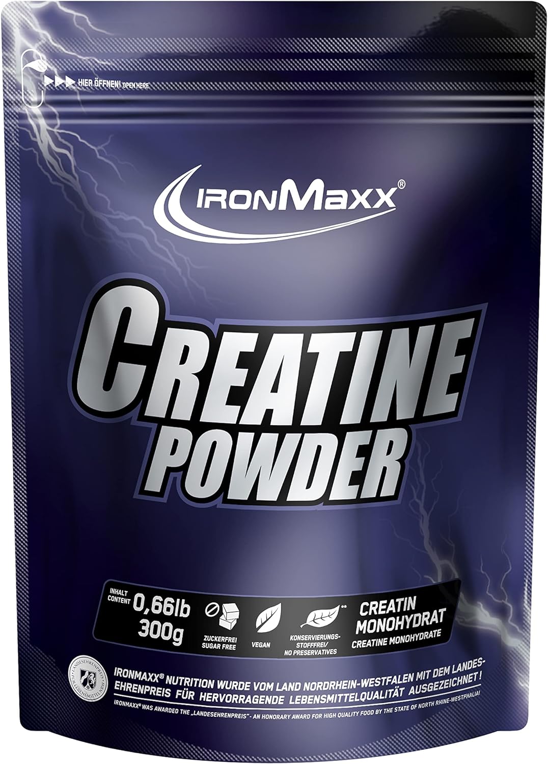 IronMaxx Creatine Powder (300g Beutel) Neutral