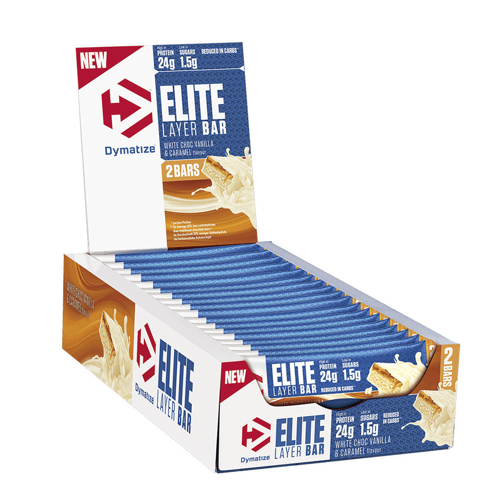 Dymatize Elite Layer Bar (18 x 60g)  White Chocolate Vanilla Caramel