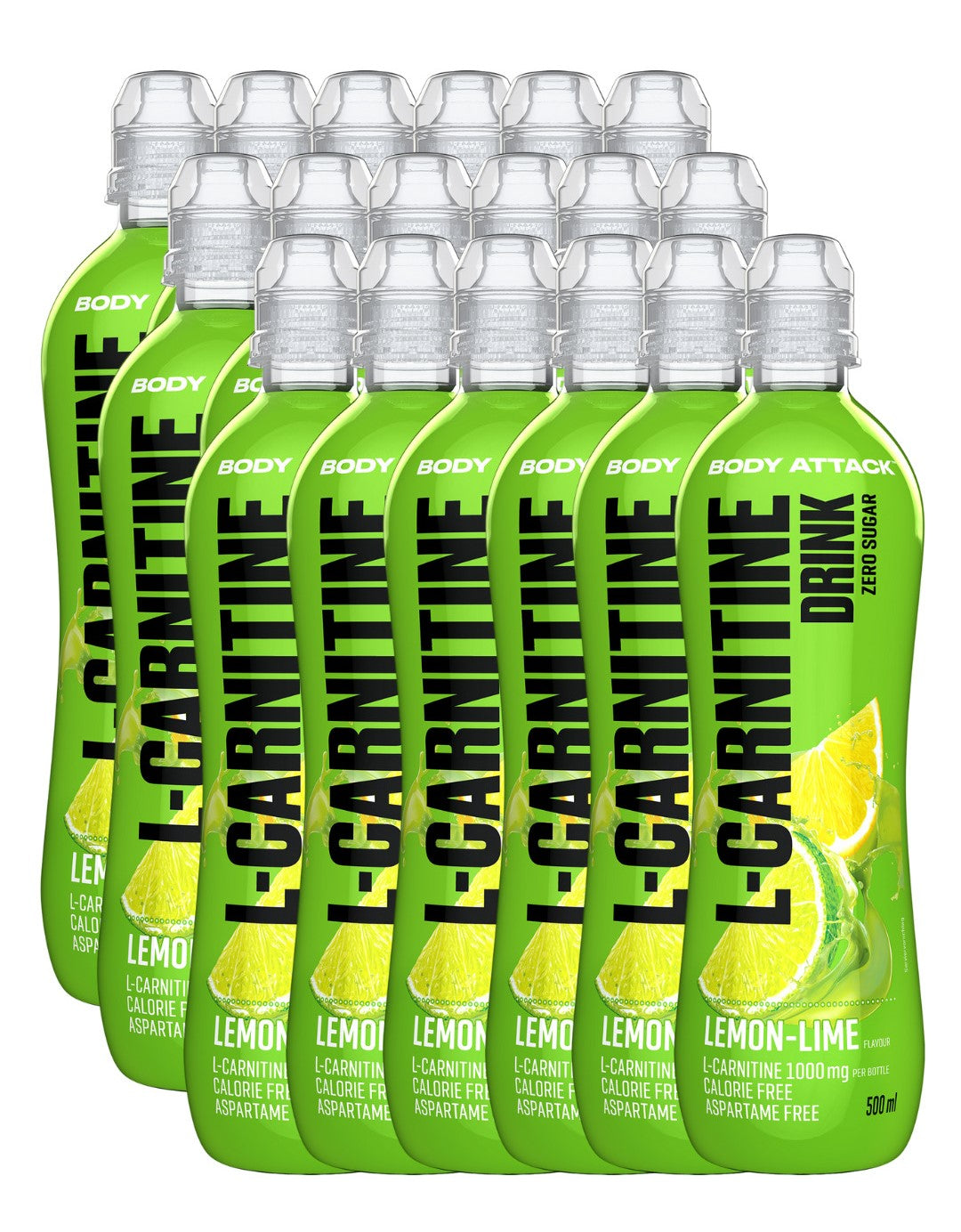 Body Attack L-Carnitine Drink (18x 500 ml)  Lemon