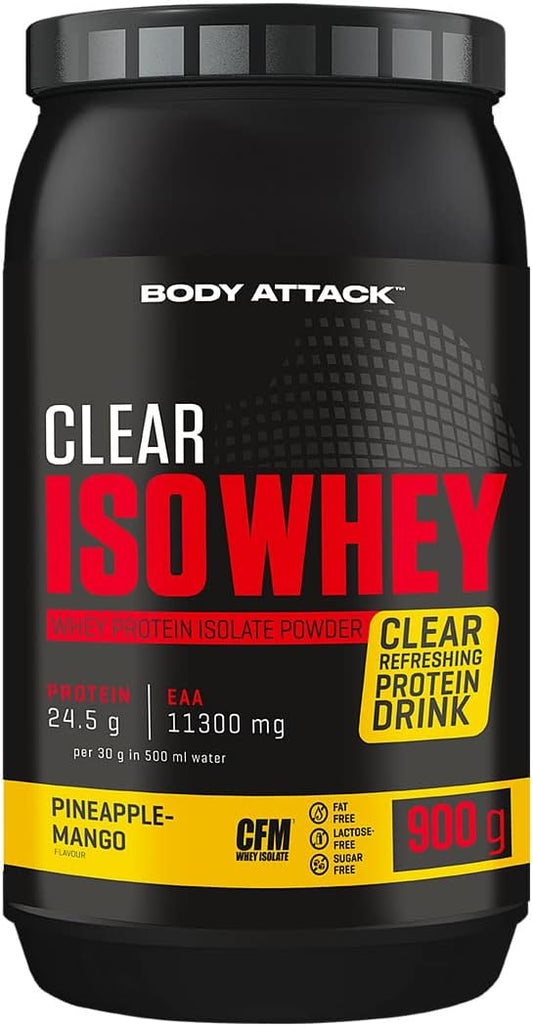 Body Attack Clear Iso Whey (900G Dose) Pineapple & Mango