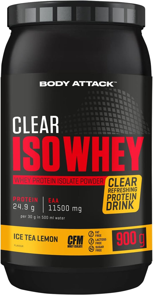 Body Attack Clear Iso Whey (900G Dose) Lemon Ice Tea