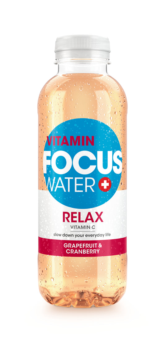 FOCUS WATER RELAX (500ml)  Grapefruit & Cranberry