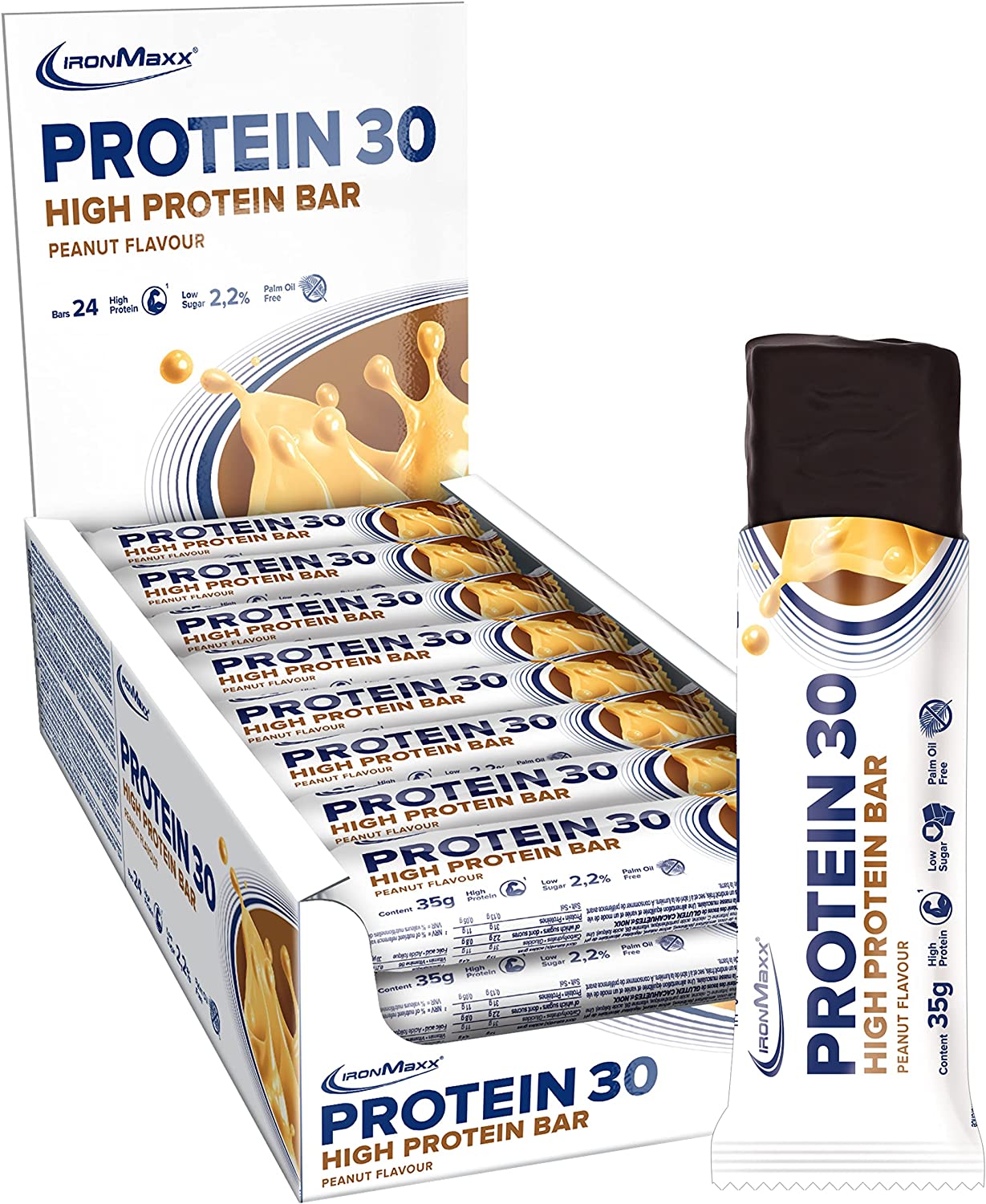 IronMaxx Protein 30 Bar (24 x 30G) Peanut