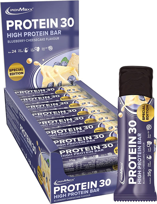 IronMaxx Protein 30 Bar (24 x 30G)  Blueberry Cheesecake