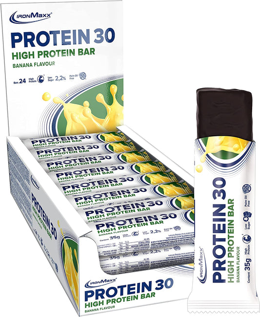IronMaxx Protein 30 Bar (24 x 30G) Banana