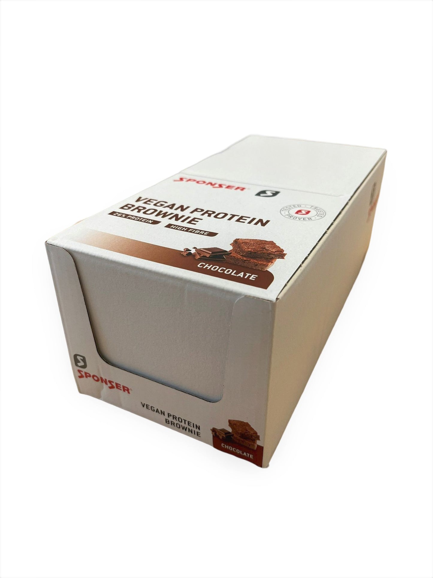 Sponser Vegan Protein Brownie (12 x 50G)  Chocolate